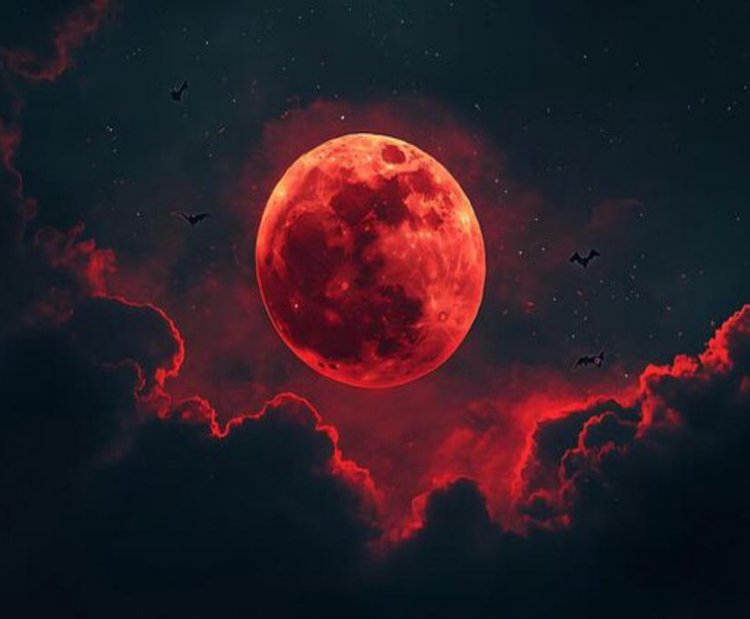 #LunaDeSangre para esta madrugada, se creía era presagio de mal agüero, asociado a desastres, guerras y la ira divina.... increíblemente relacionado con los ataques que nuestro mundo 🌍🌎 está enfrentando.