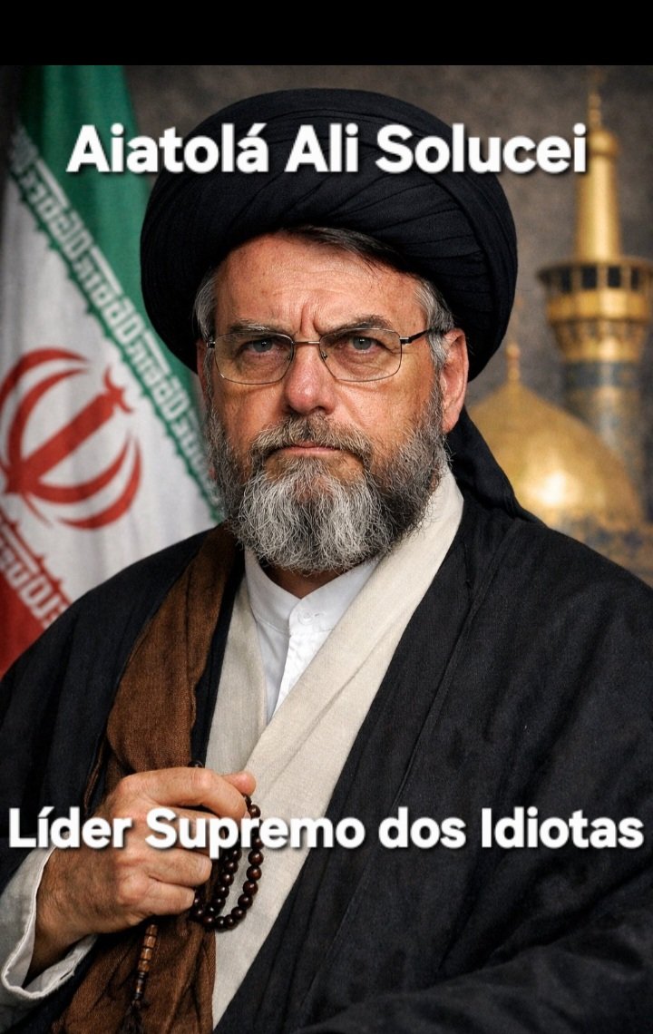 Jair Messias Bolsonaro não para de ser piada nas redes sociais 😂😂😂
Aiatolá Ali Solucei, o líder supremo dos idiotas 😂😂😂😂😂