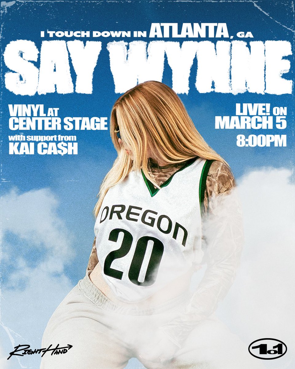 ATLANTA SHOW THIS THURSDAY 👽 i’m performing the mixtape front to back, pull up on us!! tickets: ticketmaster.com/wynne-atlanta-…