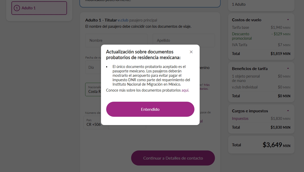 arturo_hdzg's tweet photo. @JoseMarioMX 🚨 ALERTA RESIDENTES 🚨
@viajaVolaris obliga a residentes a pagar DNR.
❌ RIESGO: Te registran como TURISTA, invalidando tu residencia ante @INAMI_mx.
⚖️ LEY: Art. 8, Fracc. I LFD exime a residentes.
¡No arriesguen su legalidad! @Profeco frenen este abuso. 🛑

#Volaris #DNR https://t.co/I4jPKJEOoO