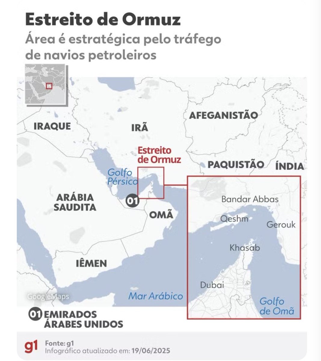 O Irã anunciou o fechamento do Estreito de Ormuz como parte da contraofensiva após o assassinato de Khamenei pelo regime Trump. O local é rota de passagem obrigatória para 20% da produção mundial de petróleo. Teremos explosão de preços e pressão inflacionária, inclusive nos EUA.