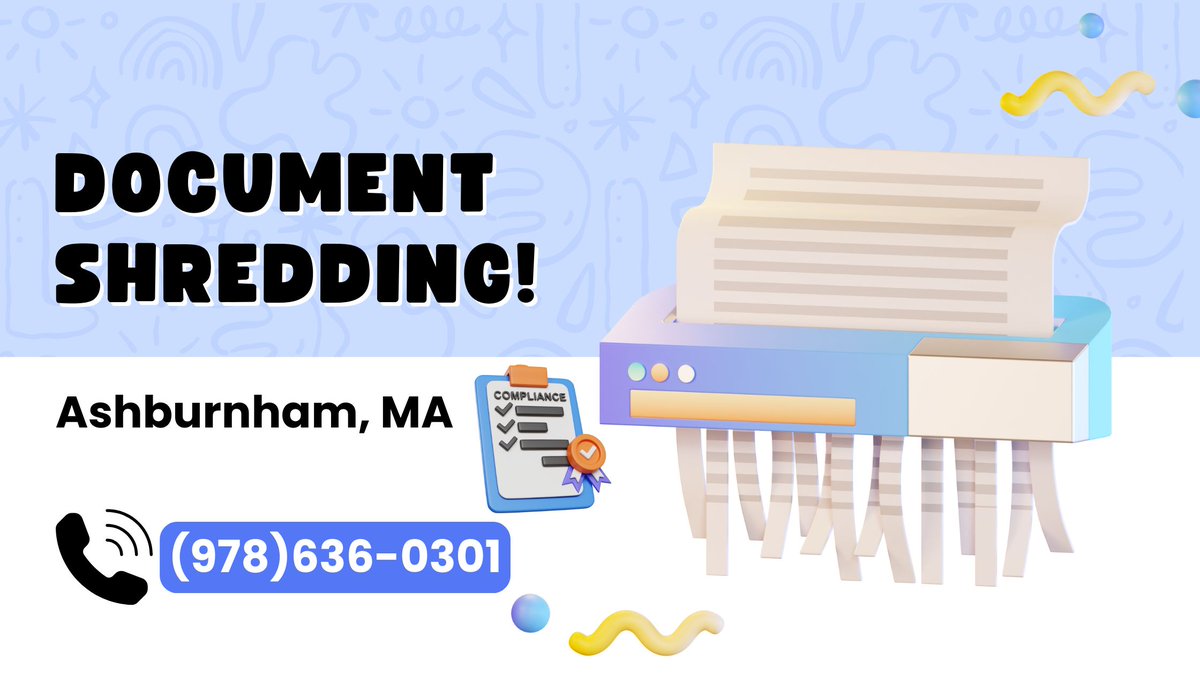 🗂️ Keep Your Information Safe with Secure Shredding in Ashburnham, MA! 🗂️

Residents, schools, and local businesses in Ashburnham—do you have sensitive documents piling up? #ashburnhamma #shreddingservice

👉 Read more at mydocumentshredding.com/ashburnham-ma-…
