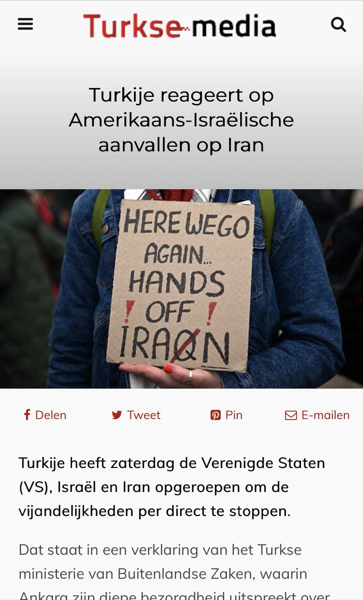 Waarom lees ik geen reactie van Turkije?
Dit vraag ik me voornamelijk af omdat ook “hun” grondgebied bedreigd wordt. 

#slavaislam 
#ééngroteshow
#EUxcuseme 🫣