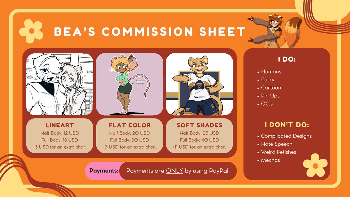 Pongo esto acá solo para avisar que mis comisiones están abiertas porque ha ha, se ocupa comer y pagar cosas. 
Cualquier interesado puede mandar DM.