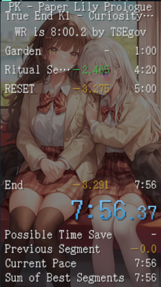 TegronRTA's tweet photo. I CAN'T BELIEVE THIS HAPPENED, First Sub 8 in True Ending in this game.
#projectkat #speedrun #PaperLily #WorldRecord https://t.co/NI9NqB7Nws