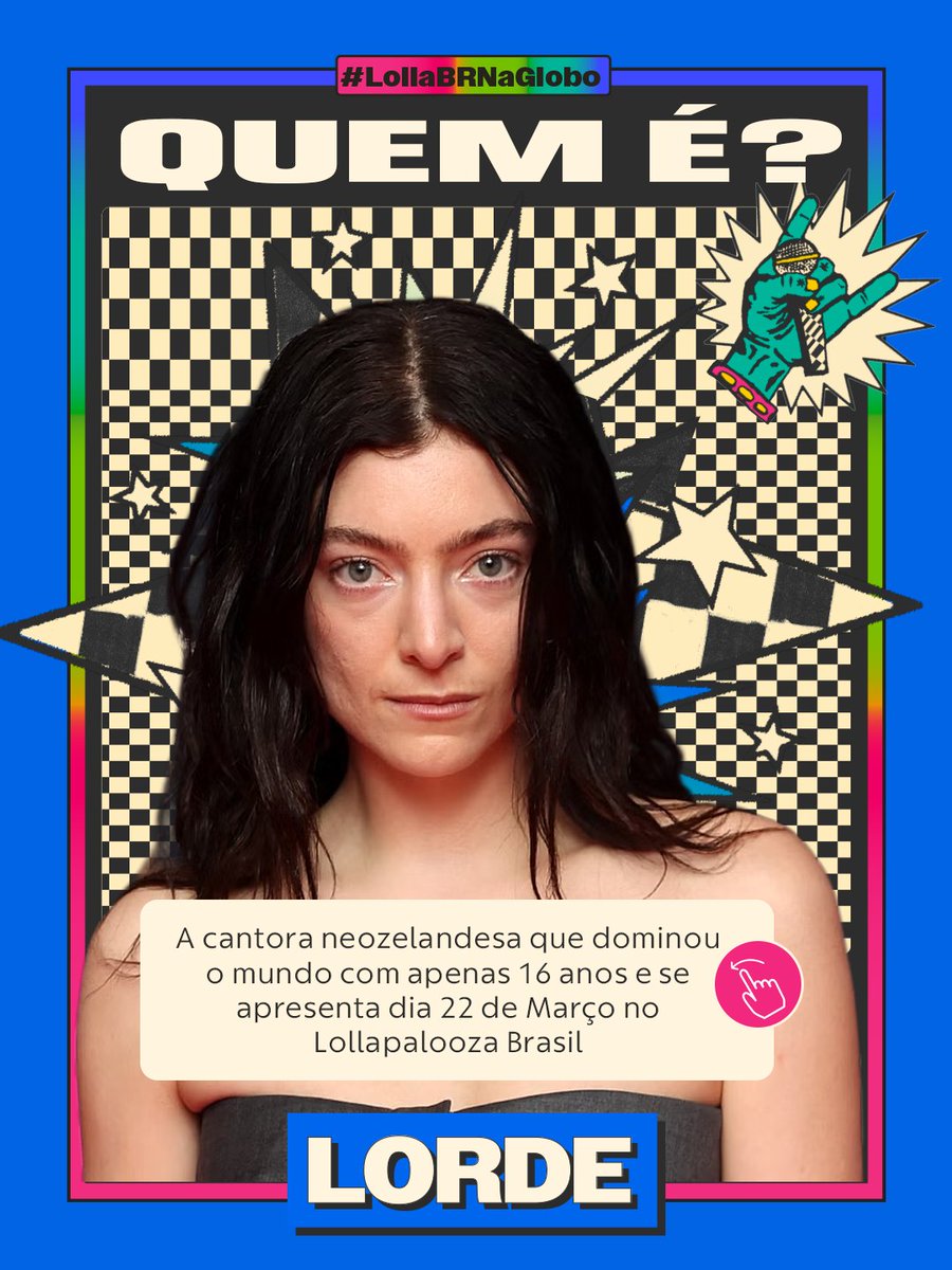 Imagina dominar o mundo aos 16 anos?! #LollaBRNaGlobo #lorde 🎤✨