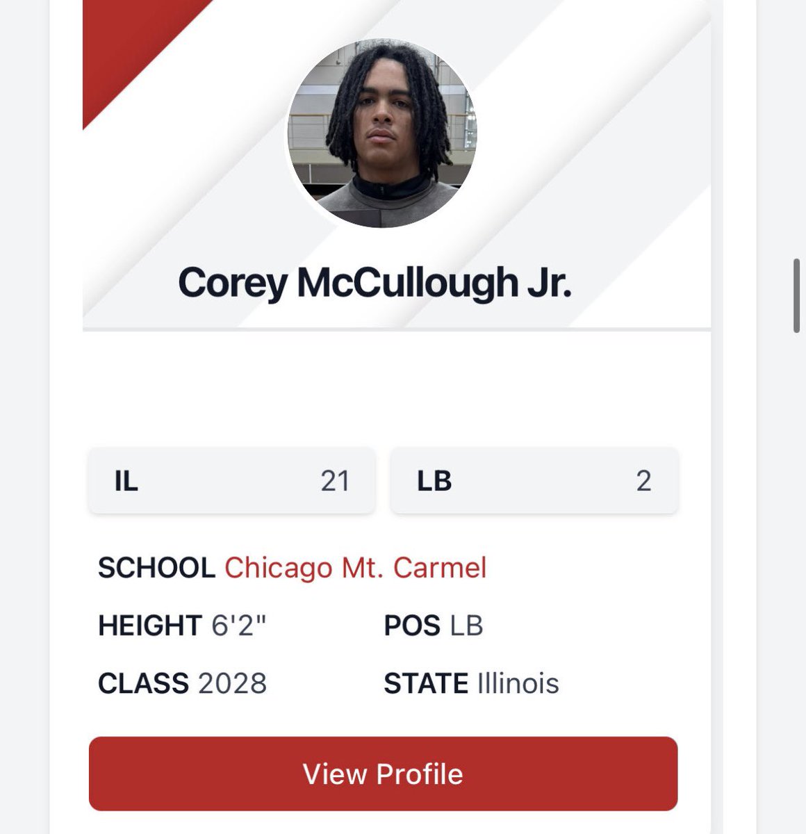 CJ_McCullough5's tweet photo. Blessed to be ranked one of the premier players in Illinois (c/o 2028). Appreciate @scottybscout and @prepredzoneil for the recognition! https://t.co/vnugqoAxB6