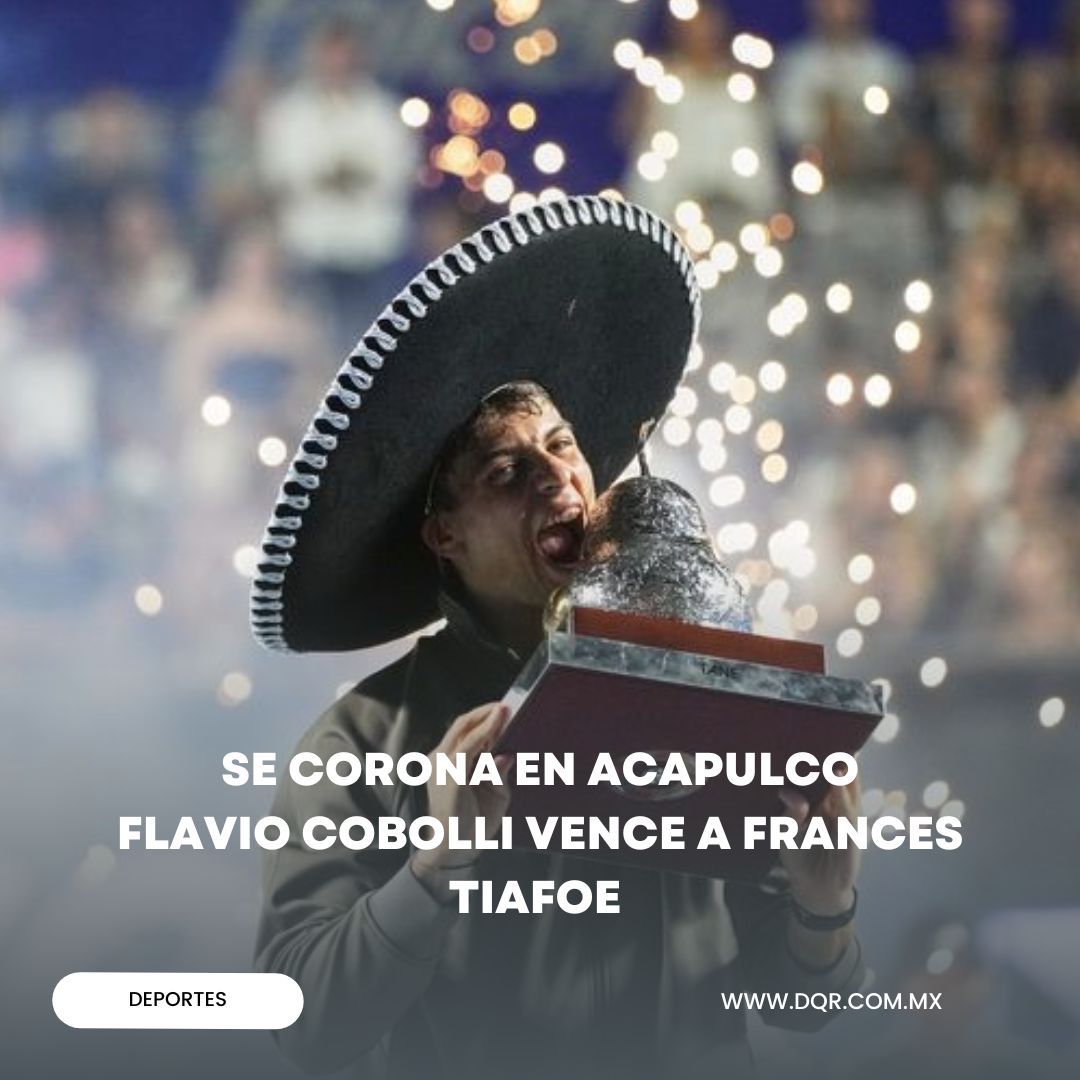 Se corona en Acapulco
Flavio Cobolli vence a Frances Tiafoe 

Flavio Cobolli se consagró campeón del Abierto Mexicano de Tenis (AMT) este sábado con una victoria en sets corridos ante Frances Tiafoe.