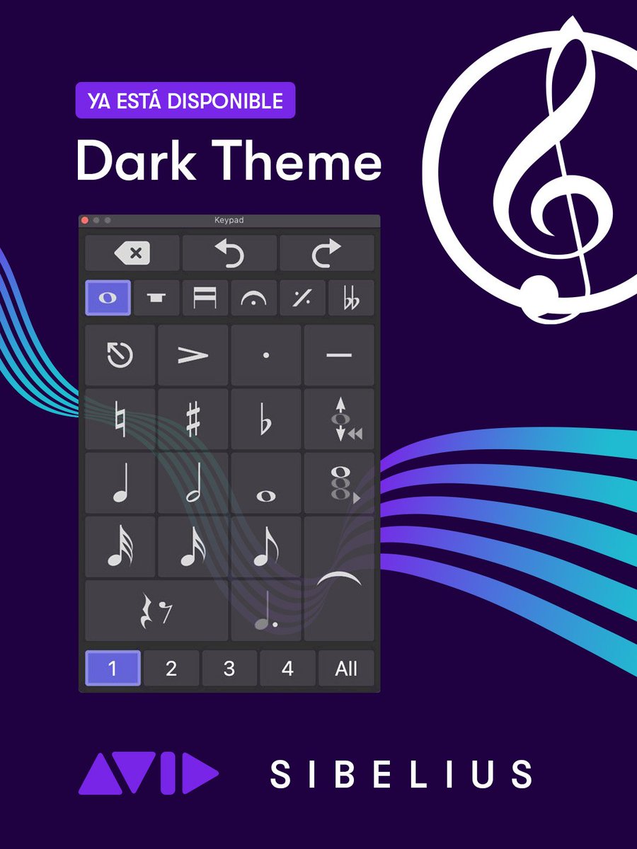 ¡Sibelius se renueva para dar un descanso a tus ojos!
El nuevo modo oscuro ya está disponible. Además, incluimos optimizaciones críticas en el grabado de notas entre pentagramas (cross-staff engraving) y actualizaciones en ManuScript.

#sibelius #partituras #avidlatam