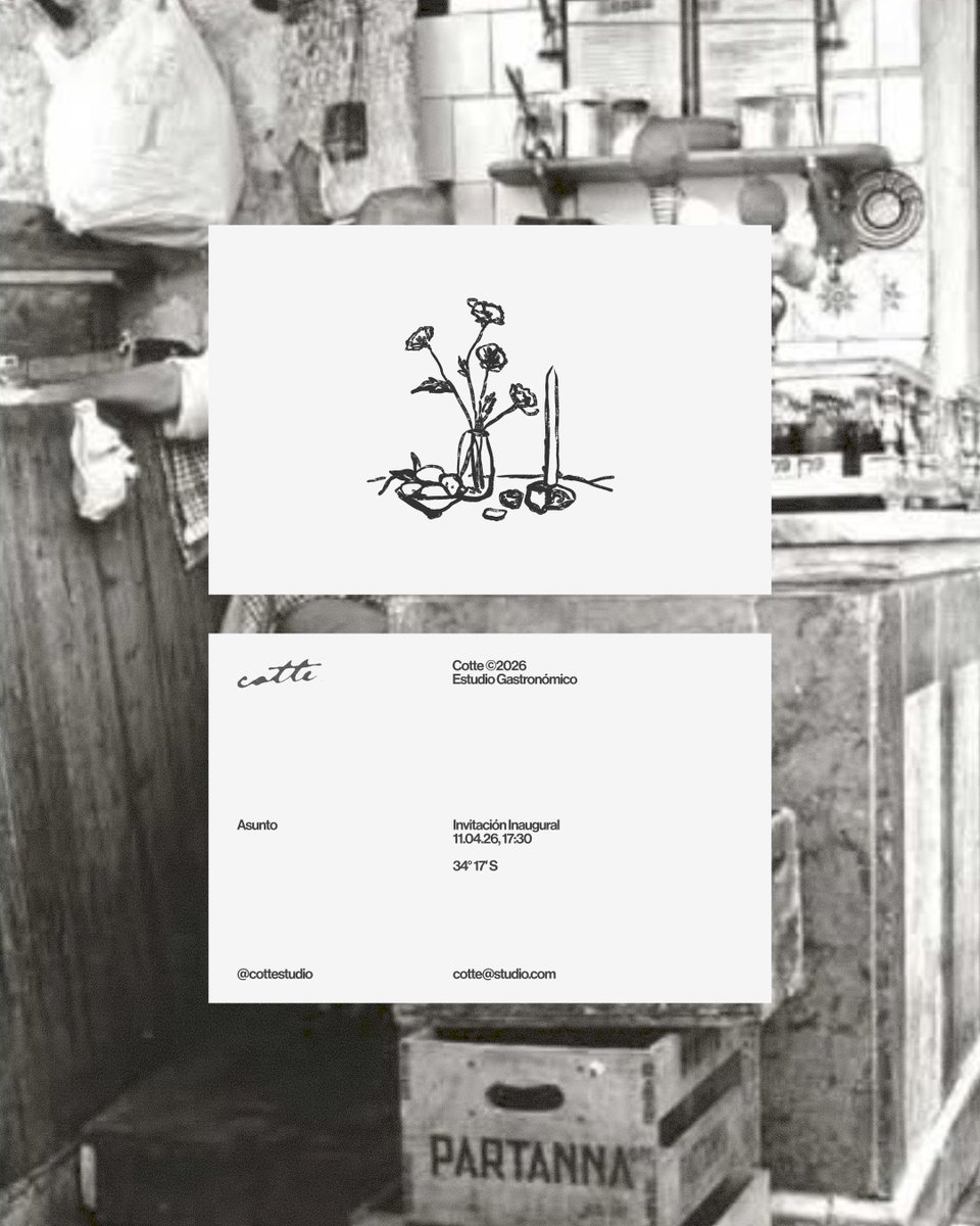 lucky2iq's tweet photo. identidad visual y dirección de arte para Cotte, un estudio gastronómico de mínima intervención.
la idea del concepto fue unir un brutalismo cálido del fuego y masa madre con el estilo frío de un archivo documental (swiss grid + texturas analógicas)
pronto completo en behance https://t.co/Kp8rIYNnsY