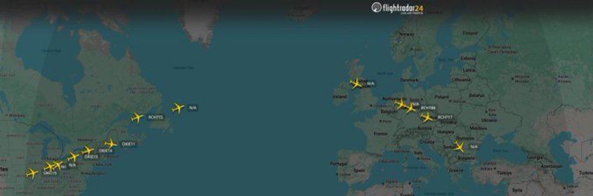 🚨🇺🇸 Algo GRANDE está por pasar.
Más de una docena de aviones cisterna KC-135 de la Fuerza Aérea de EE.UU. acaban de despegar desde bases en todo Estados Unidos y están cruzando el Atlántico y Europa en este momento.

Está claro que se dirigen al Medio Oriente para mantener lista