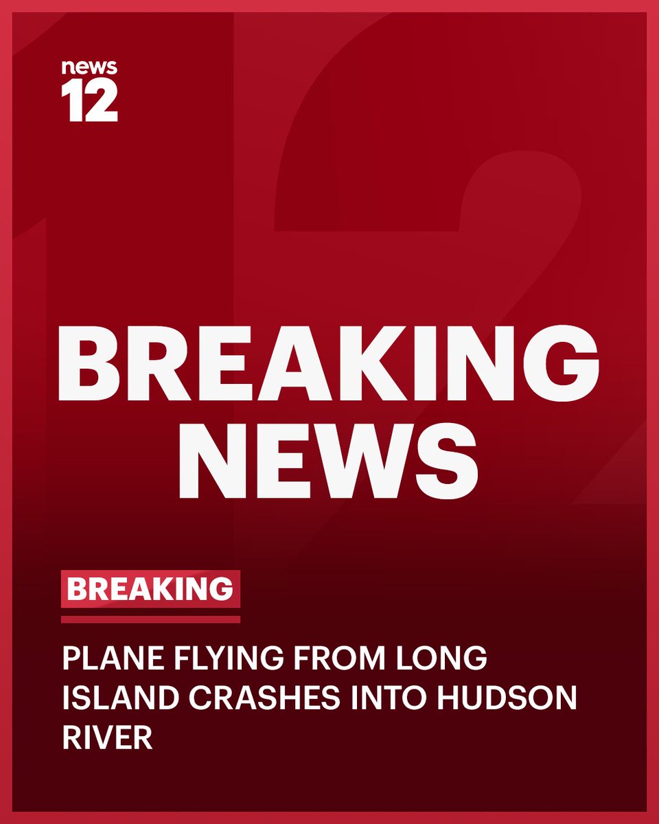 News12HV's tweet image. BREAKING NEWS: Plane with 2 people flying from Long Island crashes into Hudson River while attempting emergency landing.

#BreakingNews #PlaneCrash #HudsonRiver #EmergencyLanding #LongIsland #News #NewYork

bit.ly/47iHgEg