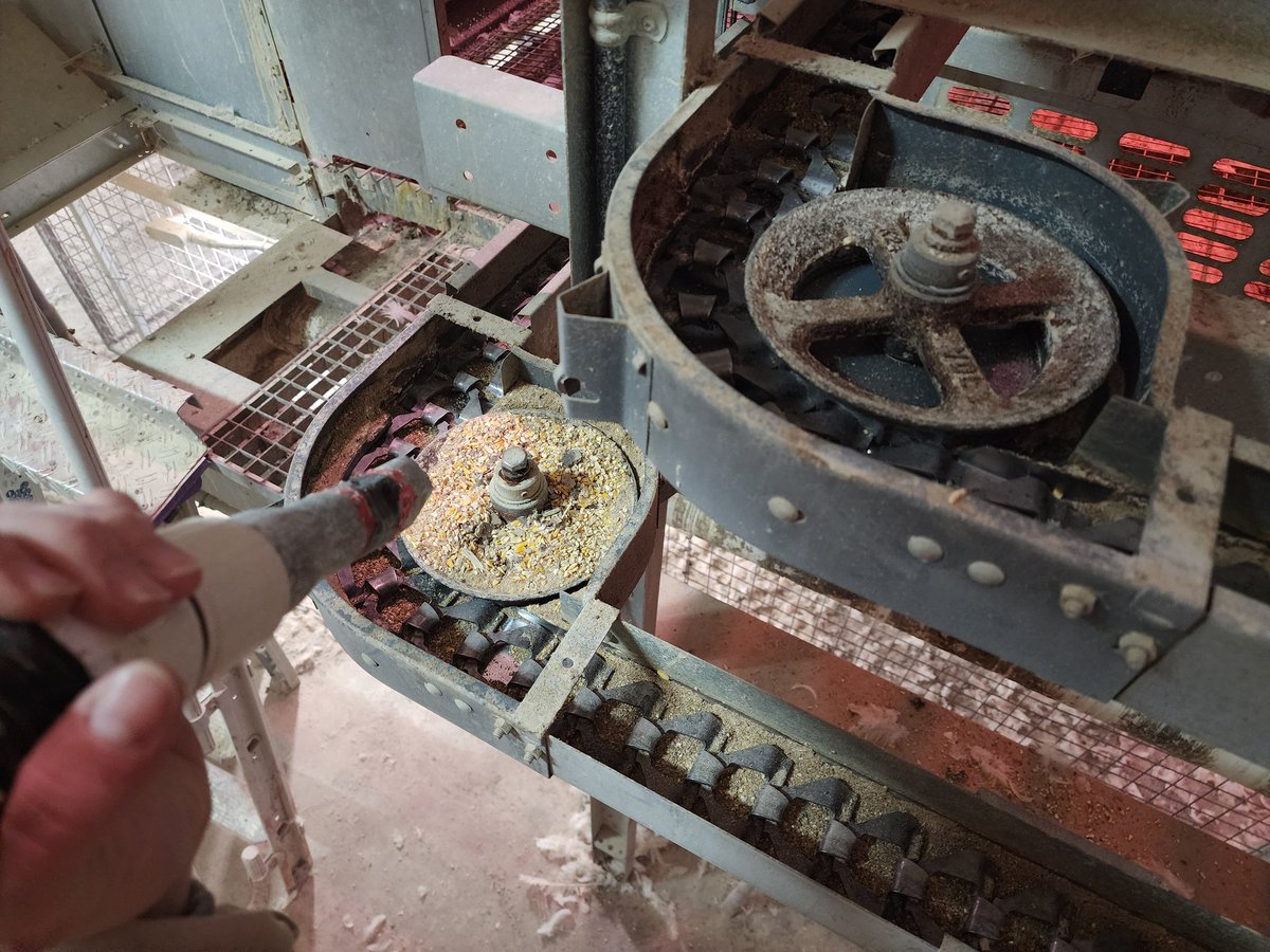 Fillannoeuf's tweet image. Tannée en esti de pogner des chocs en aspirant les coins de moulée. #statique 
Après outch mes genoux et hanches à gratter le plancher pendant 3h30🤕😵‍💫
Après passer l'air pour enlever la poussière, vivement un😷
M'en va me coucher😴
#AgCan
#FermeFillannoeuf