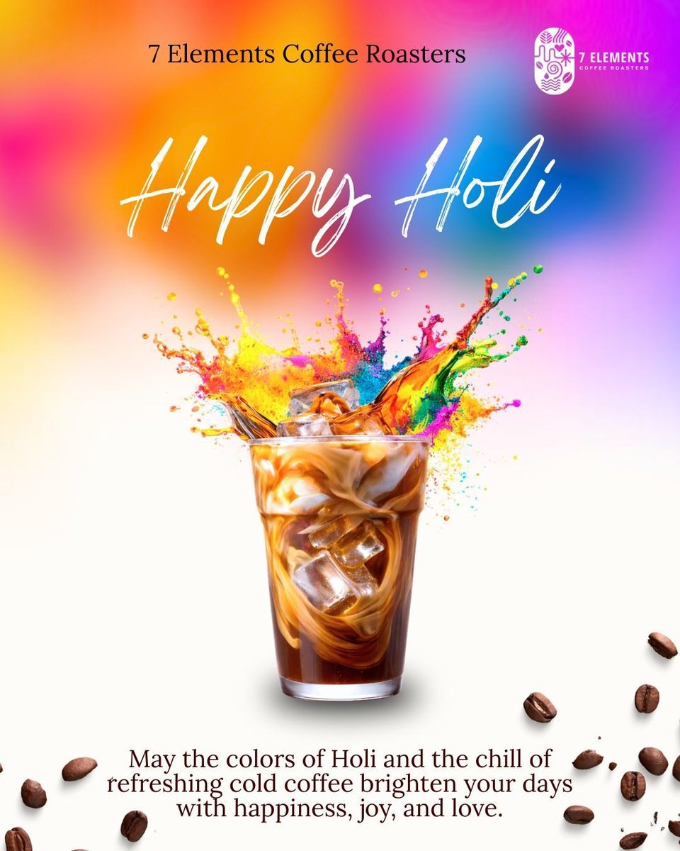 7elementcoffee's tweet photo. Happy Holi from 7 Elements Coffee Roasters ☕🌈
Stay bold, stay chilled, and celebrate the colors with your favorite cold coffee. Cheers to refreshing sips and vibrant vibes! ❄️🥤

#HappyHoli #7ElementsCoffee #FestivalOfColors #ColdCoffee #BrewChilled https://t.co/AVhMyIxUwK