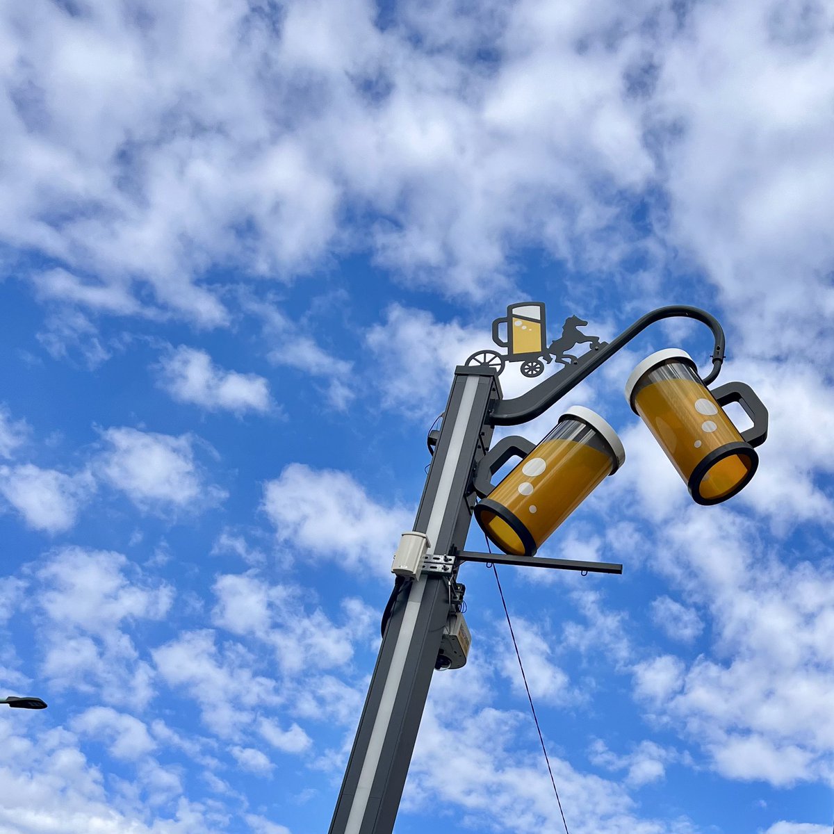 恵比寿にはビールの街灯もあるでよ