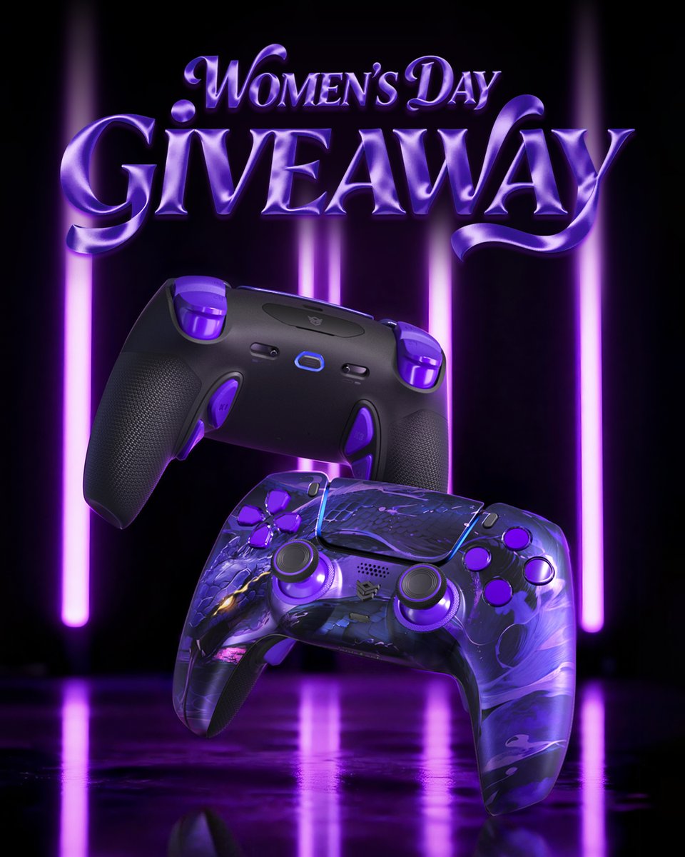 💜 Women’s Day Giveaway 💜   

Prize:  
🎮 A HexGaming Controller   

Just:  
🟣 RT &amp; Follow  
*Bonus: Tag a friend   

Ends Mar 8 
Open worldwide