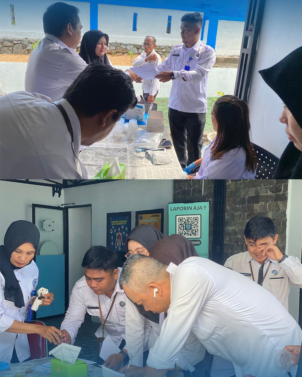bnnktpi's tweet photo. BNN Kota Tanjungpinang melaksanakan kegiatan tes urine terhadap seluruh pegawai sebagai bentuk komitmen nyata dalam menjaga integritas dan marwah institusi. https://t.co/KjfK99wNO4