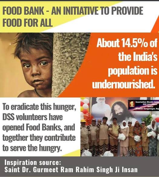 itz_insan_'s tweet photo. The food bank initiative led by Gurmeet Ram Rahim ji provides free meals and ration support to needy families. Through volunteer efforts, it addresses hunger, promotes compassion, and encourages social responsibility, ensuring that no person sleeps hungry. #FeedTheNeedy https://t.co/w3lC2pUg6E