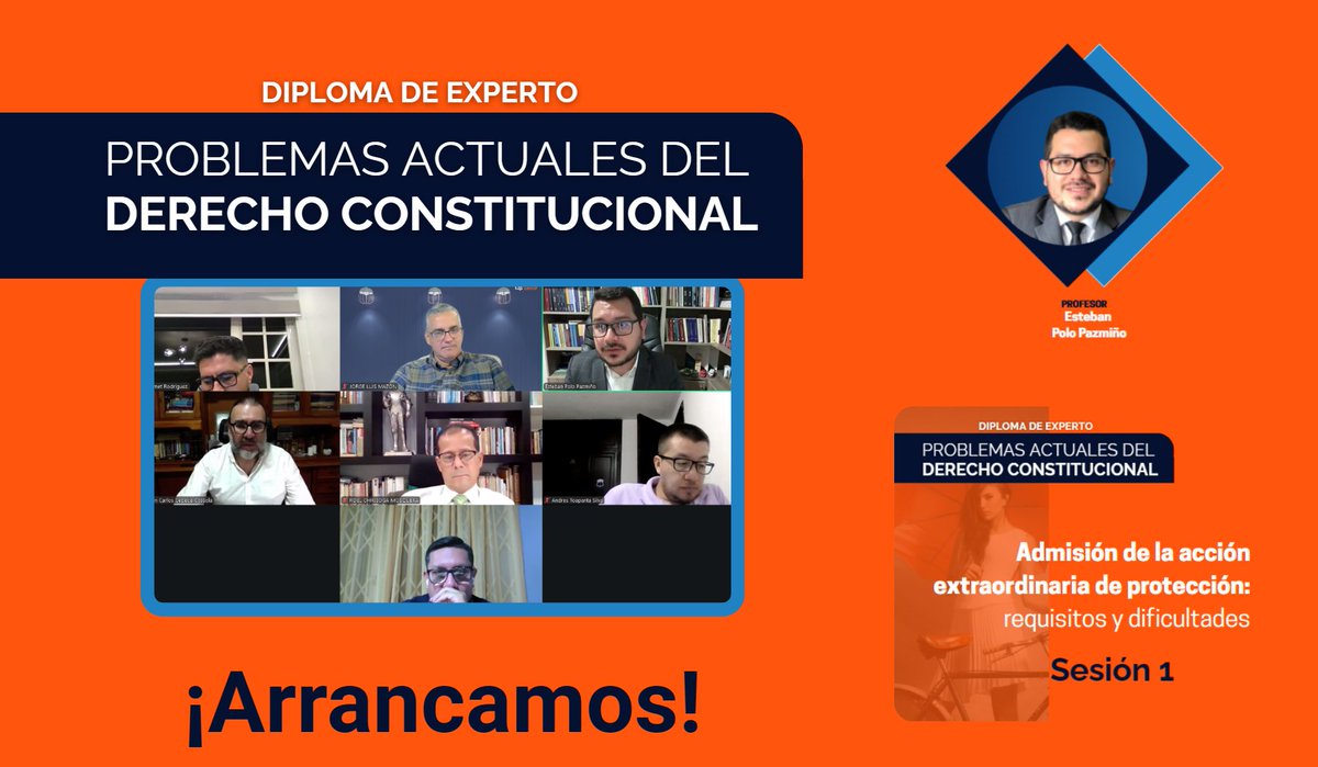 LegalGroup_Ec's tweet photo. ¡Arrancamos!
Gran clase hoy con @EstebanPoloP sobre los requisitos de admisión de la Acción Extraordinaria de Protección. https://t.co/0MCEoKyHnS