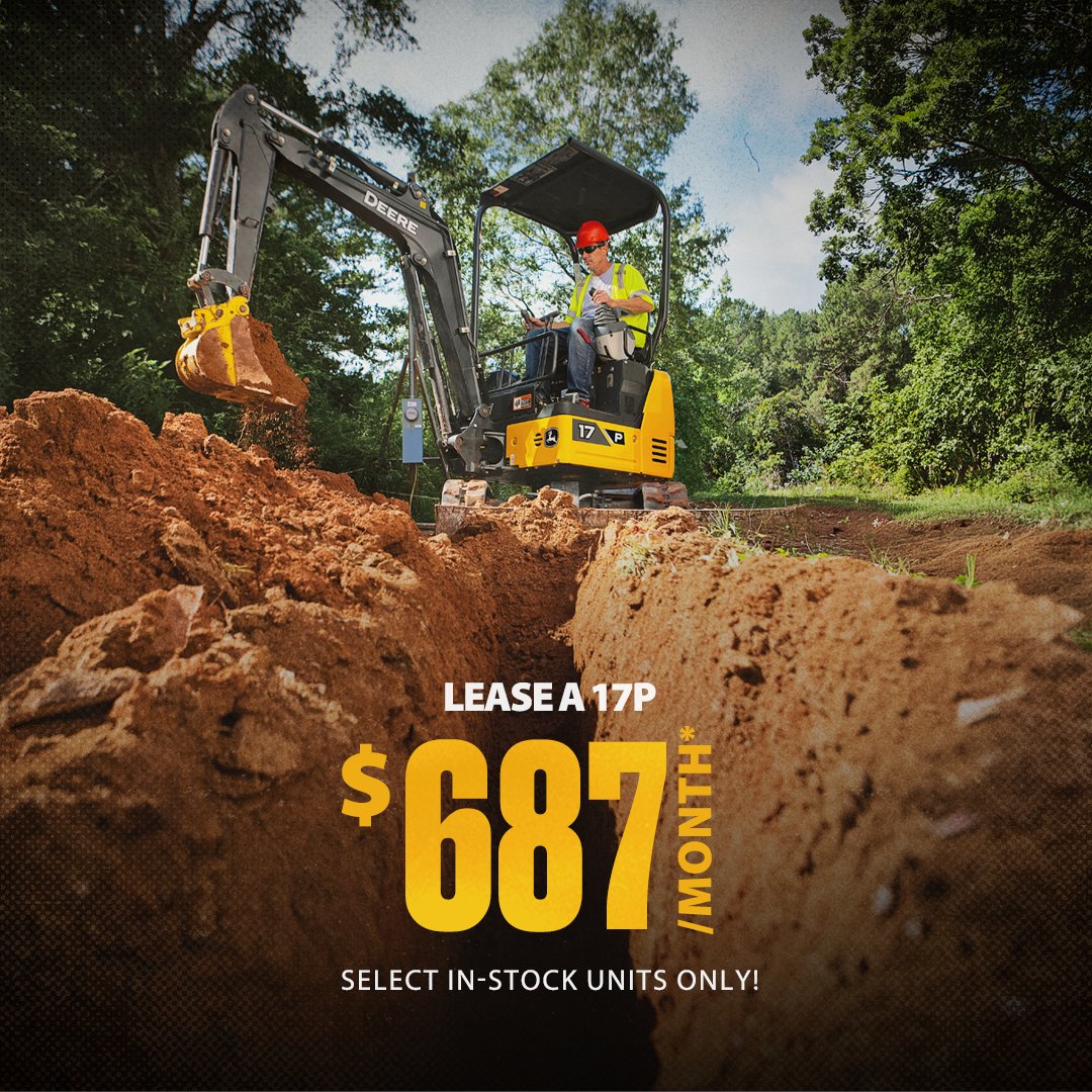 Dig big deals? Bank on Brandt for the best deals of the year on the John Deere machines you want. Lease the 210P for $3995/month or lease a 17P for S687/month!
Check out our construction deals bit.ly/4cpl8vt or compact construction equipment bit.ly/4b06Crw