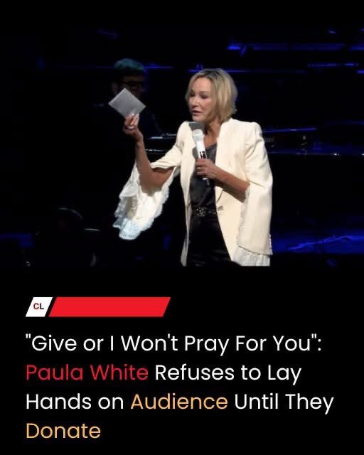 SecretFire79's tweet photo. The Grift that is Protestantism…

"I'm not moving."

With those three words, Paula White-Cain brought her conference to a standstill, refusing to pray over her audience until they proved their obedience with an offering envelope. https://t.co/89vc0jVYyL