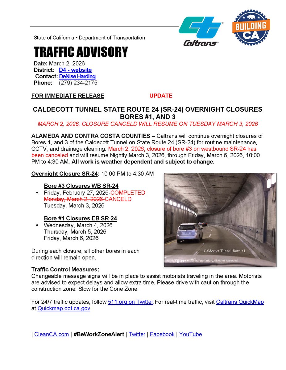 Caltrans District 4 tweet media