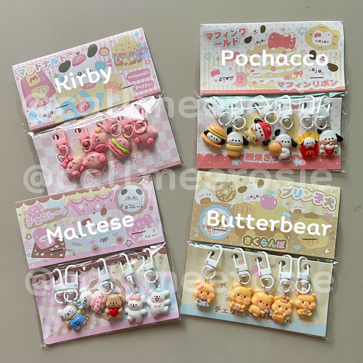 callmeerosie's tweet image. ✨ WTS | ขาย พวงกุญแจการ์ตูน พร้อมส่ง✨
🫧 130.- / ทั้งหมดตามในรูป   
📮 ส่งฟรี
  
°·♡ 𝐨𝐫𝐝𝐞𝐫 𝐝𝐦 𝐨𝐫 𝐚𝐝𝐝 𝐥𝐢𝐧𝐞 ♡·°
•
#Maltese #ตุ๊กตาMaltese #พวงกุญแจมอลทีส #พวงกุญแจ #เคอร์บี้ #kirby #pochacco #ตลาดนัดsanrio #Butterbear #หมีเนย #ด้อมน้องเนย