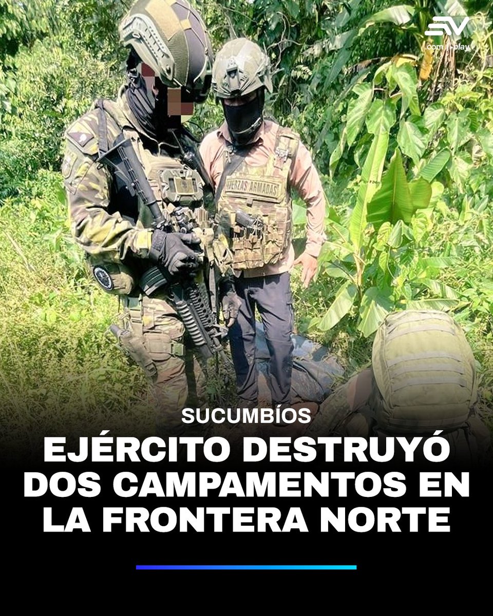 El operativo más reciente en Sucumbíos se ejecutó en las riberas del río San Miguel, en la frontera con Colombia. 👉 bit.ly/47bCLvh
