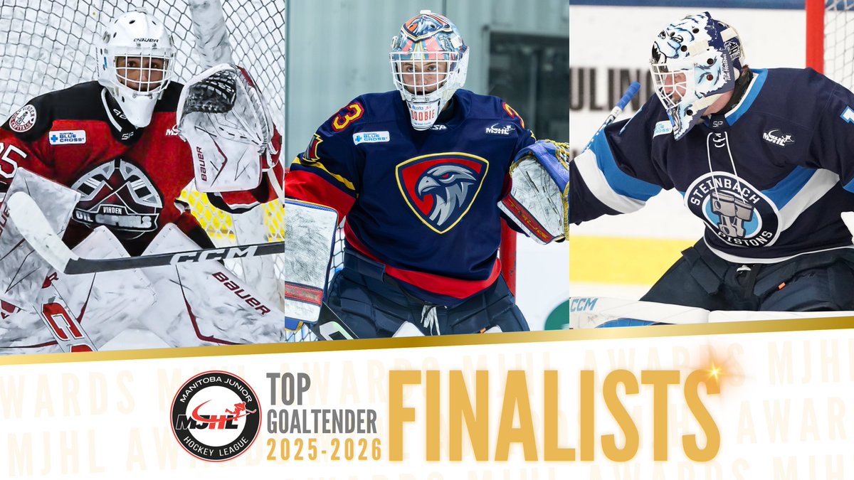 🏆 Meet your 2025-26 Ed Belfour Top Goaltender Award Finalists!

Braxton Burdeny - <a href="/OilCapsHockey/">Virden Oil Capitals</a> 
Austin Dubinsky - <a href="/MJHLNighthawks/">MJHLNighthawks</a> 
Chris Quizi - <a href="/MJHLPistons/">Steinbach Pistons</a> 

📸 Todd Pederson, Kalee Haasbeek, IceWave Media