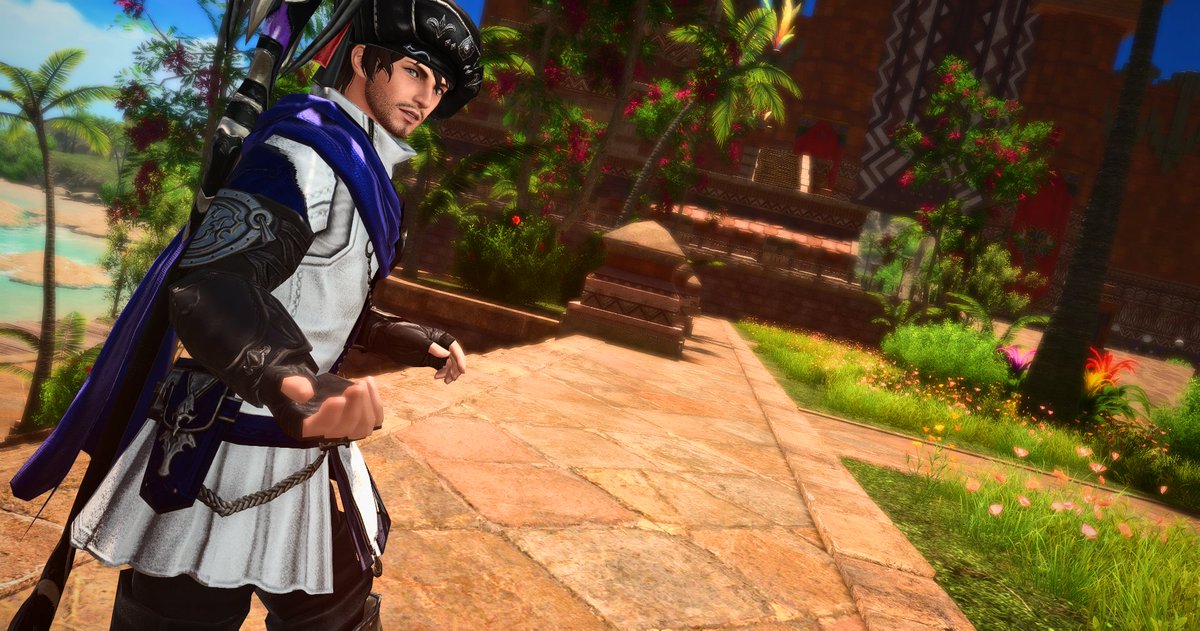 Do you want to come on an adventure with me today? 
今日、一緒に冒険に行かない？

🛡️| #ffxivgpose | #Hyur | #midlanders_today | #GPOSERS |🐻