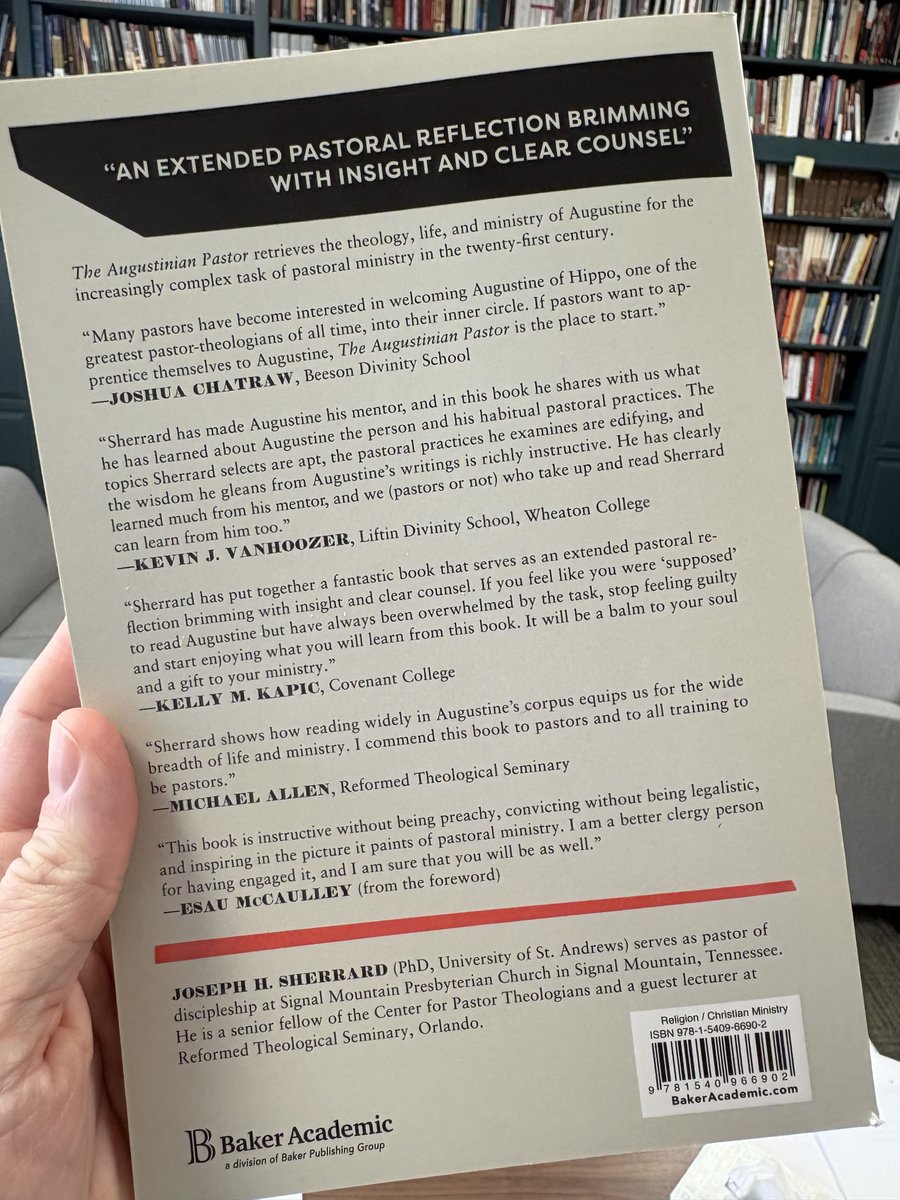 Hard to believe but I got to hold in my hands an actual physical copy of The Augustinian Pastor. This book is the fruit of so many kindnesses from God. So excited to share it and for others to learn some of what I have gleaned from Augustine of Hippo.