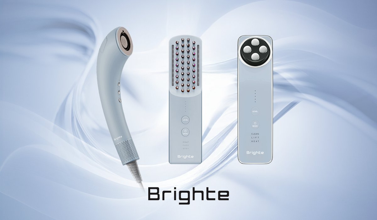 Brighteのアイテムに爽やかな新色のアイスブルーが登場🧊 リフト美顔器