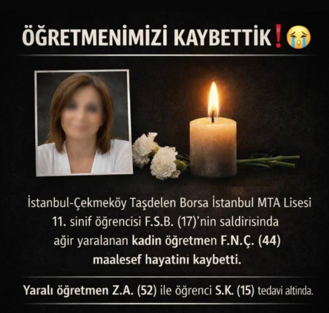 Biz eski tecrübeli meb güvenlikleri olarak 5yıldır özel güvenlik ihtiyaçtır caydırıcıdır hiç bir bakana bunu anlatamadık ve en sonunda olan oldu bir değerimizi daha kaybettik #tecrübeliMeb güvenlik derhal işe iade edilmelidir <a href="/MissPratisyen/">🖊️ℙ𝕣𝕒𝕥𝕚𝕤𝕪𝕖𝕟 𝕋𝕨𝕖𝕖𝕥ç𝕚 🇹🇷 EmeL ErkaN</a> <a href="/Yusuf__Tekin/">Yusuf Tekin</a> <a href="/_cevdetyilmaz/">Cevdet Yılmaz</a> <a href="/MHP_Bilgi/">MHP</a>