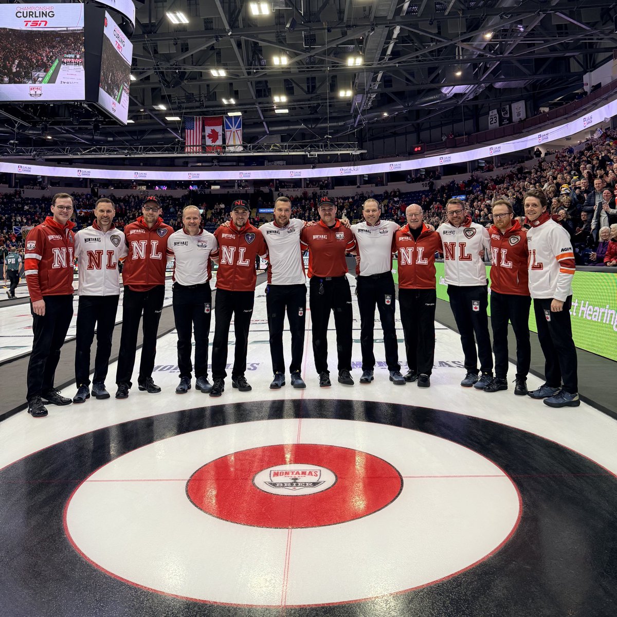 Under the lights. In front of the home crowd. What a moment in history.

Team Gushue and Team Young brought the crowd to their feet in a thrilling all-Newfoundland and Labrador match and followed it with hugs and a photo op.

Moments like this are what championship curling is all