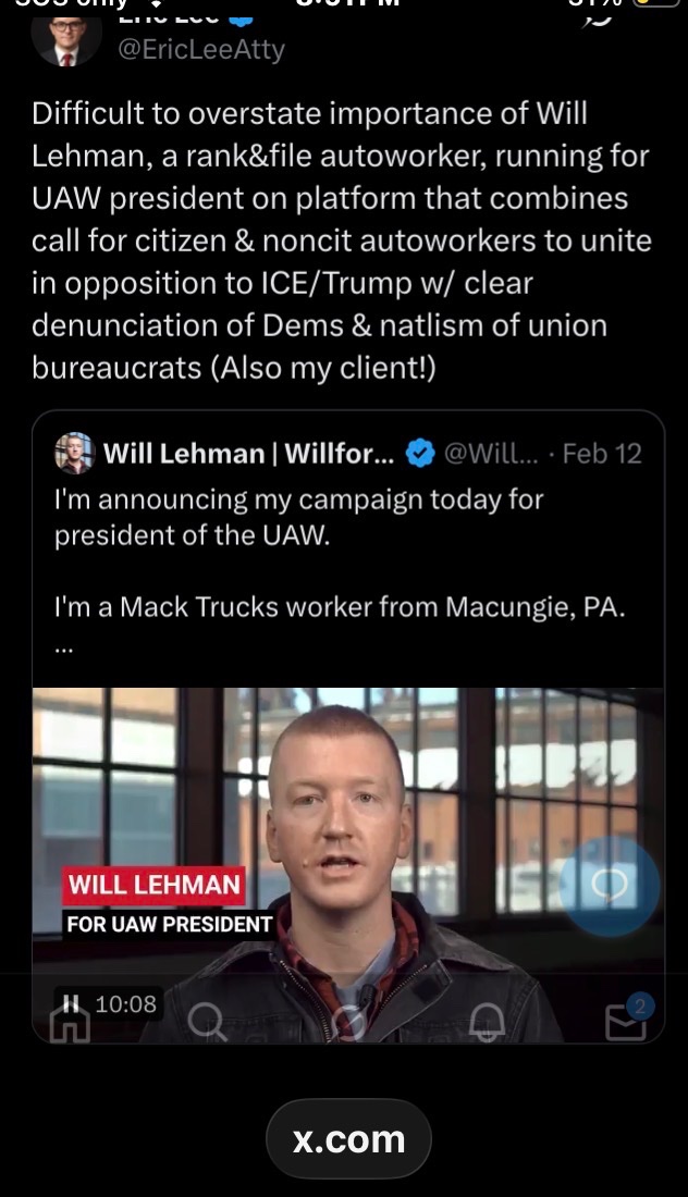 CMalley76281's tweet photo. @richimedhurst US trade union bureaucrats are aligned w/US ruling class’ geopolitical interests in imperialist wars.

 Pls interview socialist UAW worker @WillforUAWpres 
on his UAW Prez campaign’s demands for a int’l general strike

https://t.co/1HVXhEPWCG https://t.co/rCwFIPM1zP