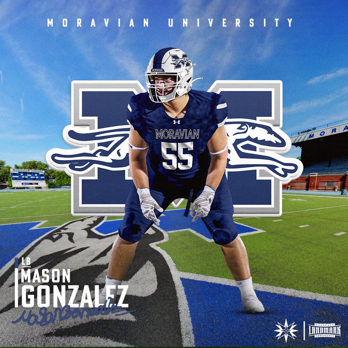 MasonGonzalez26's tweet photo. I am excited to announce I am continuing my football and academic career at Moravian University. I am so grateful for this opportunity. I would like to thank my family, my coaches, and my trainers for helping me get to where I am. Go Greyhounds! #houndem https://t.co/YMqJ8v5Uy7