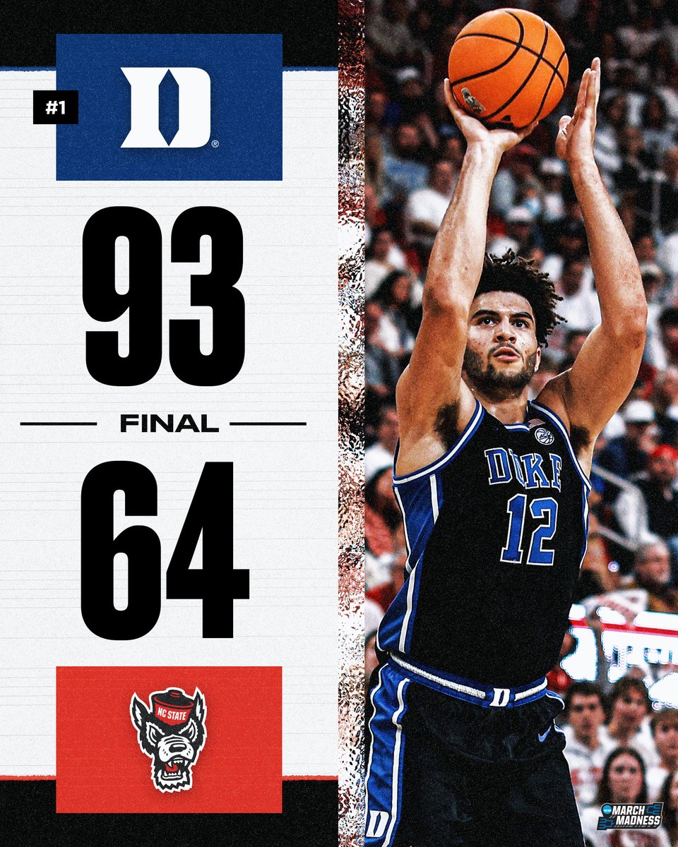 MarchMadnessMBB's tweet photo. NO. 1 DUKE ROUTS NC STATE 😈

Blue Devils win big in Raleigh en route to becoming outright ACC regular season Champs 👏 https://t.co/iev57CvzjC