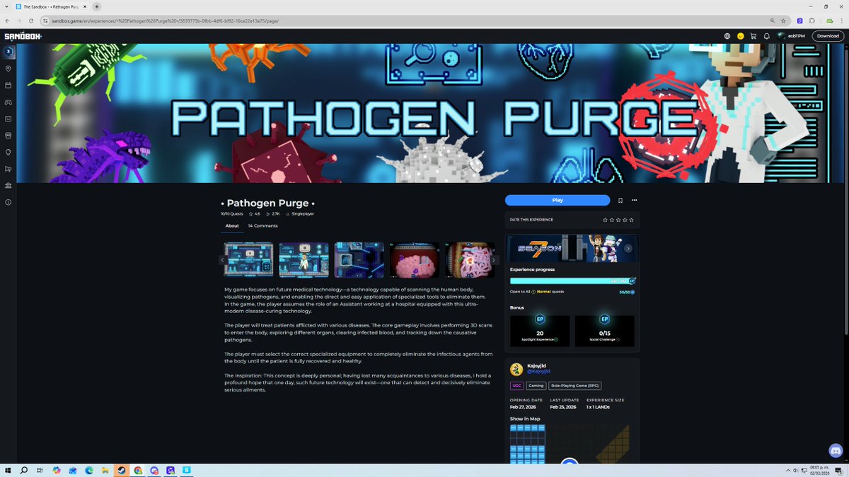 Mask on in The Sandbox Season 7. Pathogen hub screenshot locked in. <a href="/TheSandboxGame/">The Sandbox</a> tsbga.me/TheSandbox #Season7