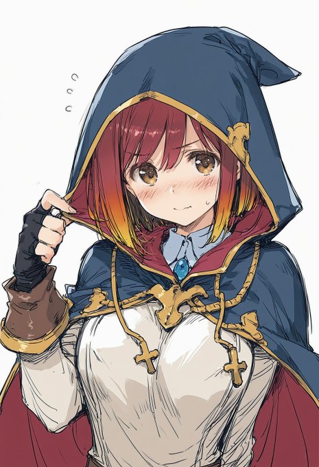 前のアンケートで「昔の目(表情)の方が好きだった」って何名か答えてくれてて、確かに最近は←(左)の感じでいれてるけど、→(右)の方がいいのかなって🤔 