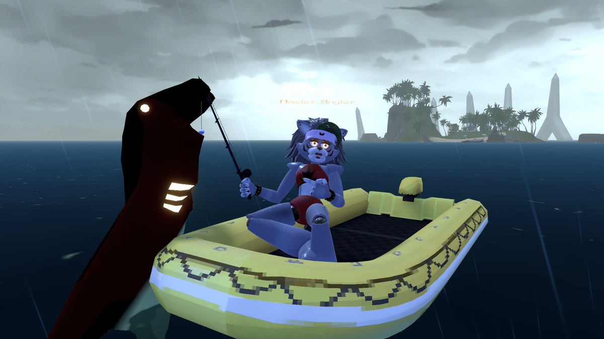 pizzaduffyhp90's tweet photo. Fishing in VRChat with Glamrock Freddy and Friends once again. https://t.co/67PTeME2aJ Live at #twitch #FNAF #GlamrockFreddy #VRChat #FNAFSecurityBreach #Fish https://t.co/JKinOc2z3d