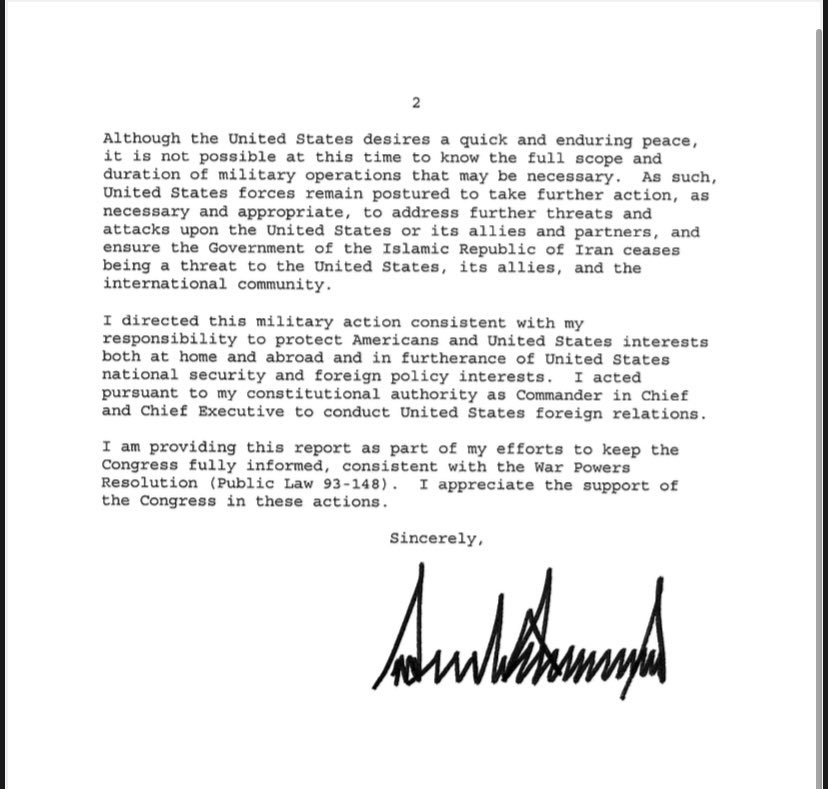 The White House has informed Congress that “it is not possible at this time to know the full scope and duration of military operations that may be necessary.”

Follow: <a href="/AFpost/">AF Post</a>