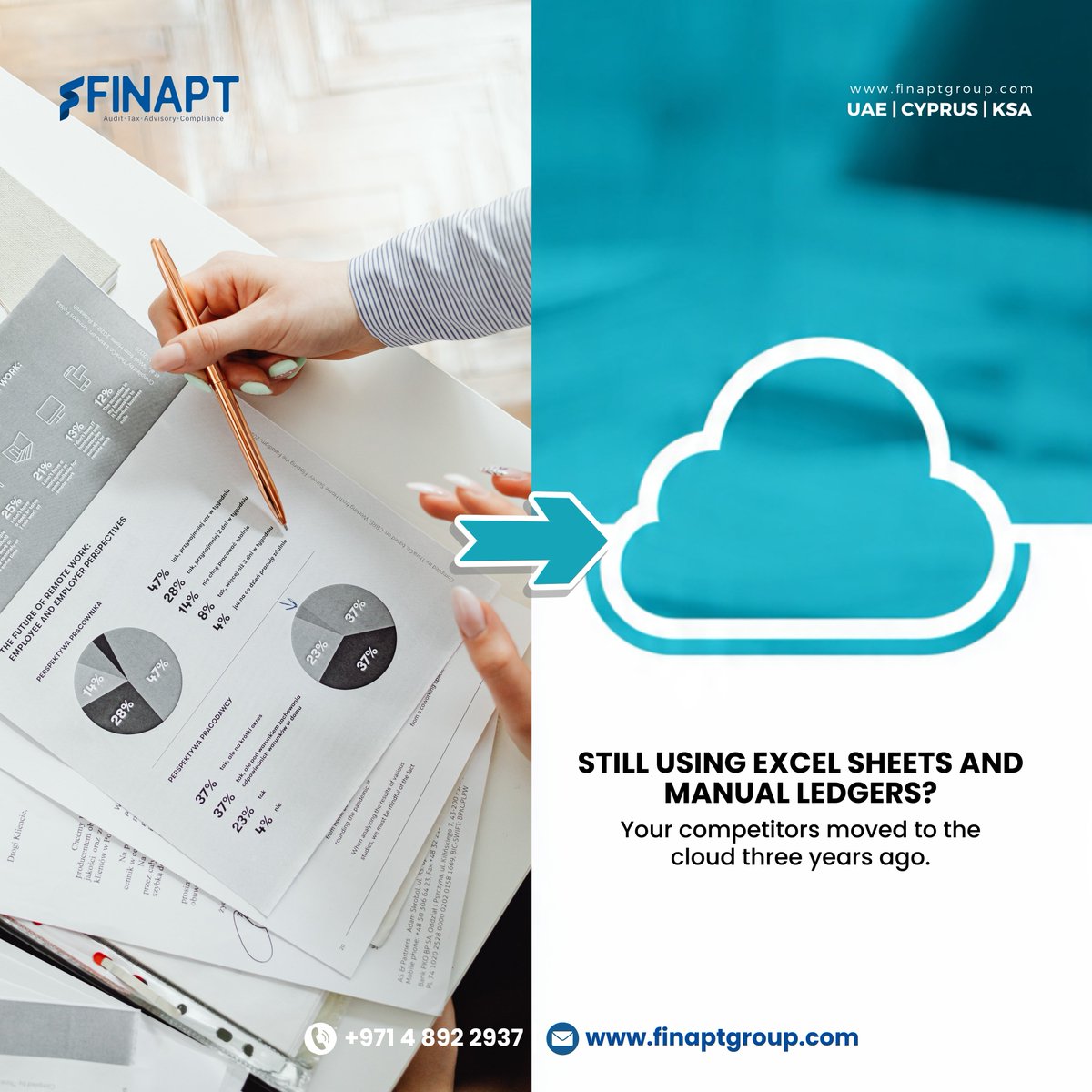 FinAptGroup's tweet photo. Cloud accounting isn’t “nice to have” anymore—it’s table stakes for modern business.

The question isn’t whether to move to cloud. It’s how fast you can get there.
Where is your accounting infrastructure today?

#CloudAccounting #DigitalTransformation #ModernAccounting #FinTech https://t.co/pptPzsaqKy