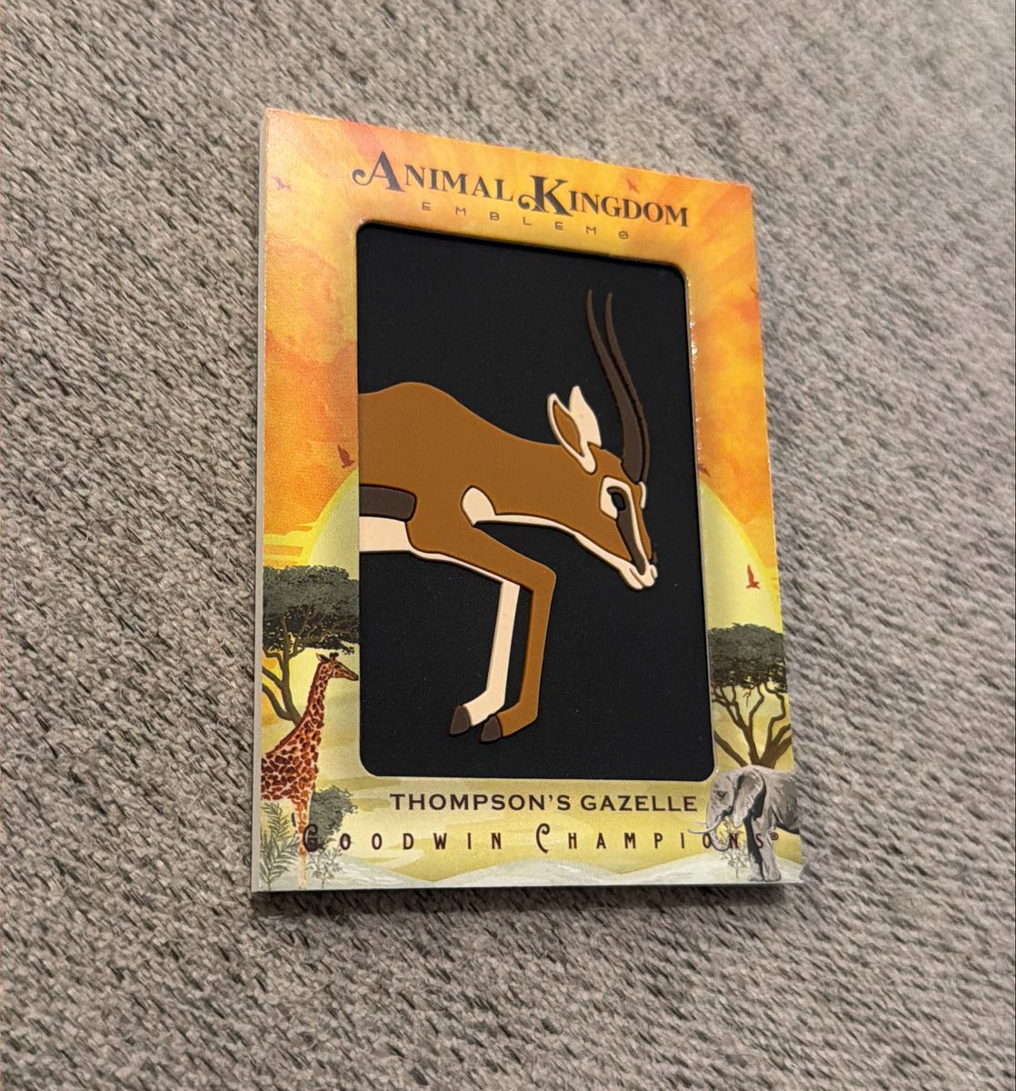 Grabbed a Goodwin Champions box for fun and I pulled a Thompson’s Gazelle Emblem 😂 <a href="/CardPurchaser/">Card Purchaser</a>