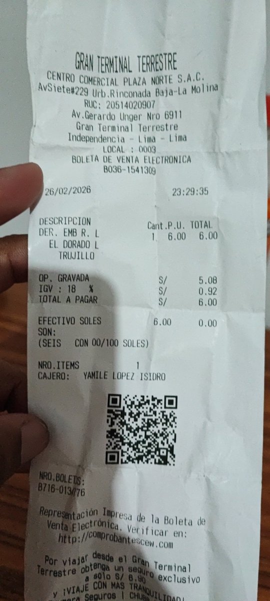 Plaza Norte cobra 6.00 soles, a los pasajeros, sólo por abordar los buses que ya le pagan por uso de terminal.

Antes estaba 2.00 y normal para lo que brindaban; ahora cobran más y el servicio es peor.

Háganse un favor, no embarquen en Plaza Norte.
