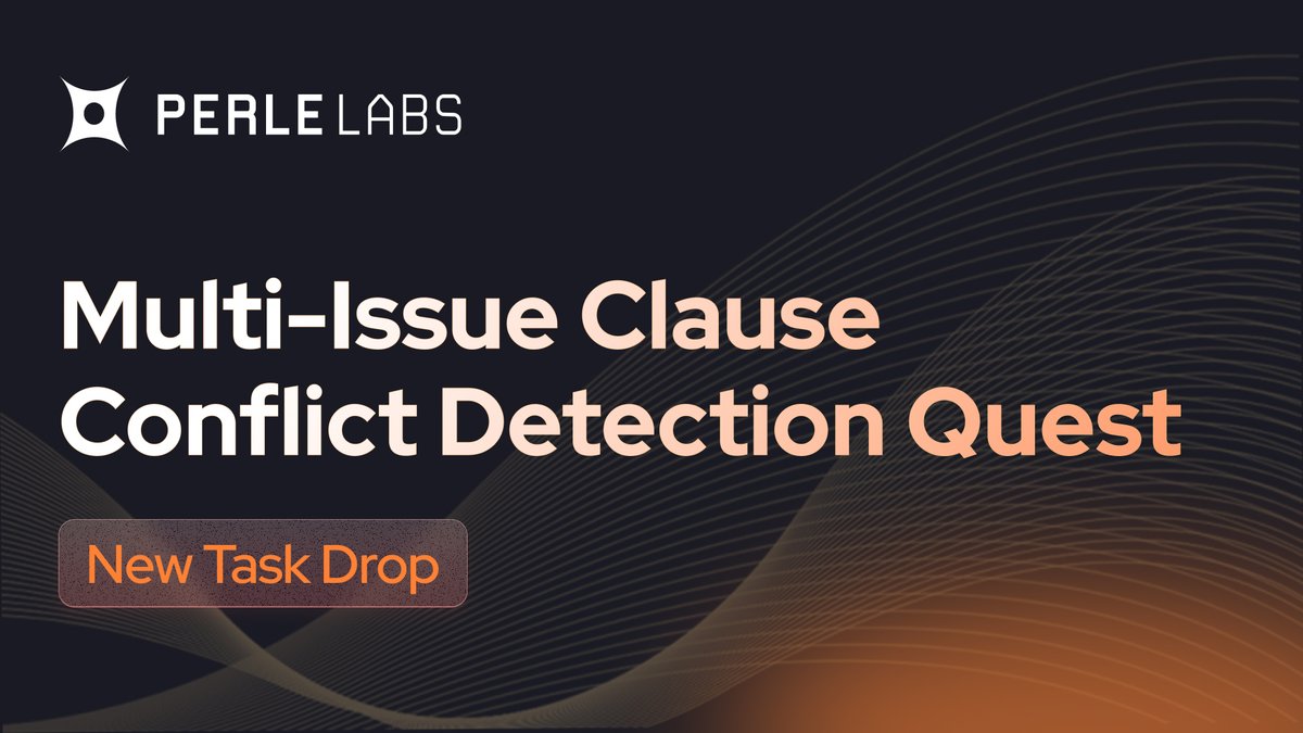 New quest live: Multi-Issue Clause Conflict Detection 📃

You’ll be presented with two clauses from the same agreement. Your role is to:

1. Determine whether a conflict exists
2. Identify the type of conflict if present

This task trains AI systems to reason across provisions