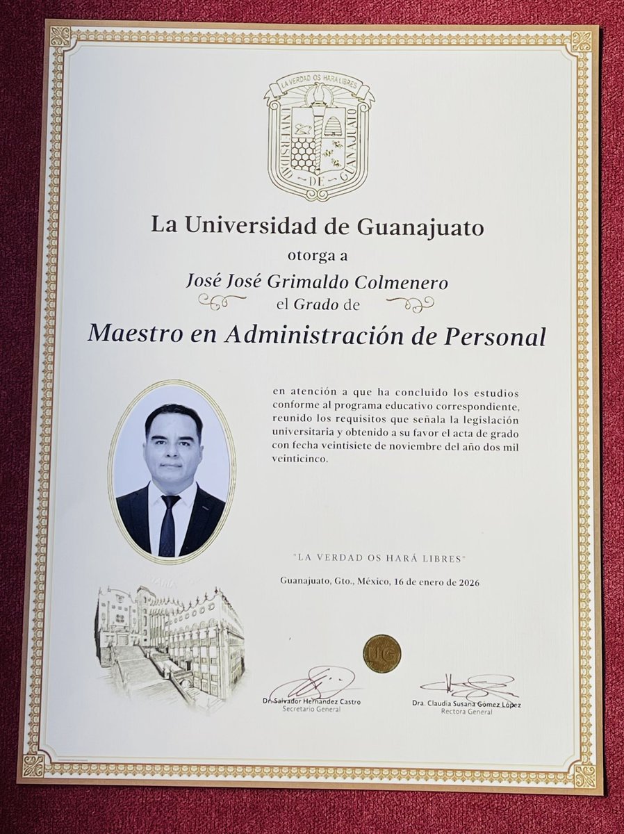J2Grimaldo's tweet photo. Felicidad pura💫

Oficialmente Maestro en Administración de Personal gracias #UniversidaddeGuanajuatoGuanajuato

Los sueños se persiguen 🙏 https://t.co/c3FXZE28ba