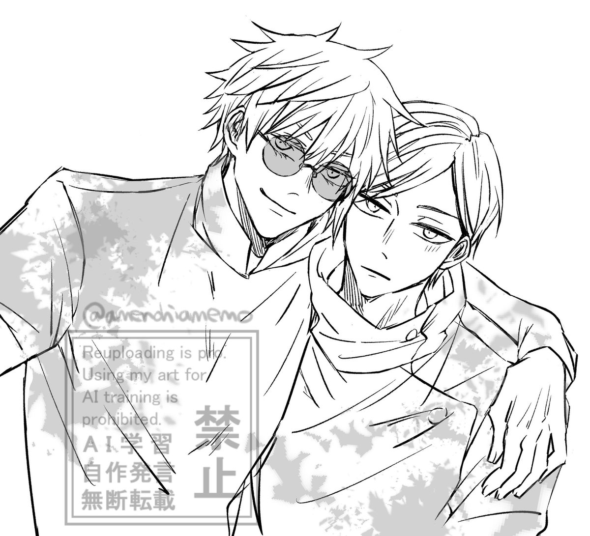 #ひらいて赤ブー 
#なんて素敵にじゃがバター
呪○廻○
五○悟×七○建○
五七オンリー継続開催ご支援🕺
(RP集計だそうなので宜しければご協力お願いします！)

これは呪専の五七落書き