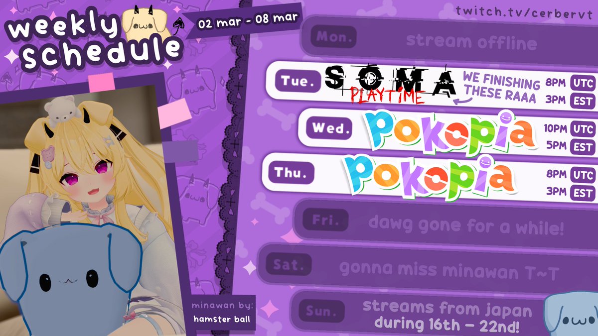 Cerber 💜🦴 Hellhound VTuber tweet media