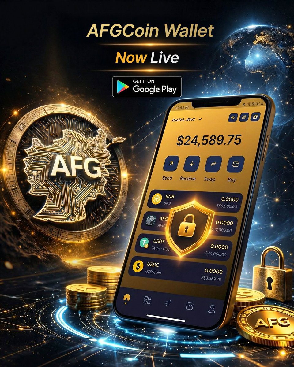 🔥🚀 AFGCoin Wallet — Now Officially Live on Google Play! 🚀🔥

We are proud to announce that the official and fully upgraded version of AFGCoin Wallet is now officially available on Google Play.

This is not just an app…
This is a major step toward true digital financial