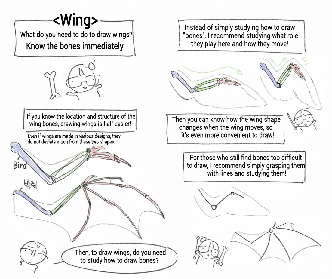 Drawing Wing Position Excellent guide on how to draw wings!